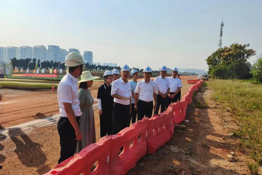 长沙市副市长周春晖带队到公司湘江西岸项目检查质安环工作
