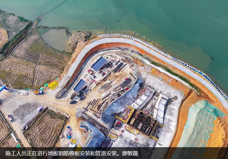 人民网报道 峡江灌区工程建设忙